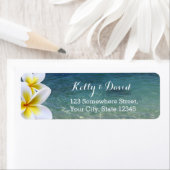 Tropical Beach & Plumeria Blume Rücksendeadresse (Insitu)