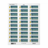 Tropical Beach & Plumeria Blume Rücksendeadresse (Vorne)