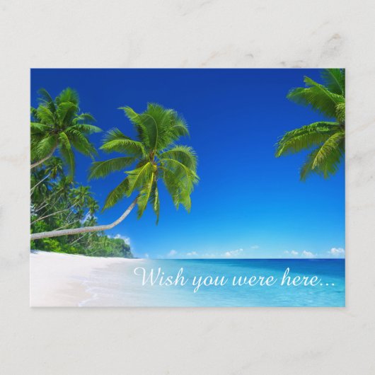 Tropical Beach Postcard Postkarte (Vorderseite)