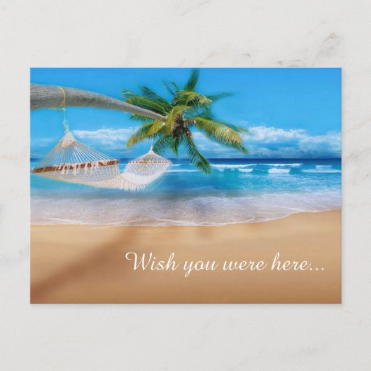 Tropical Beach Postcard Postkarte (Vorderseite)