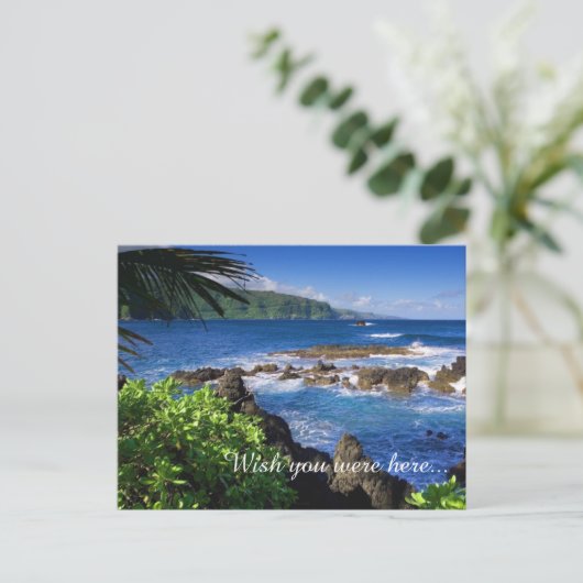 Tropical Beach Postcard Postkarte (Stehend Vorderseite)