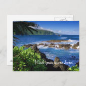 Tropical Beach Postcard Postkarte (Vorne/Hinten)