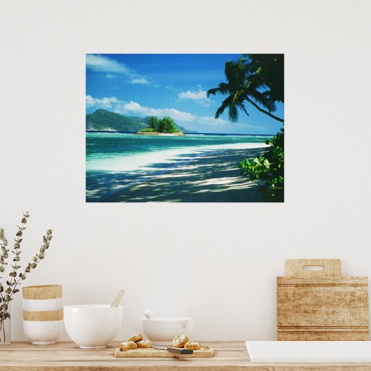 Tropical Beach Print Poster (Küche)