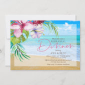 Tropical Beach Probe Dinner Einladung (Vorderseite)