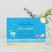 Tropical Beach Probe Dinner Einladung (Stehend Vorderseite)