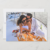 Tropical Beach Punta Cana Dominikanische Hochzeit Save The Date (Rückseite)