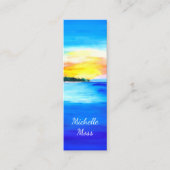 Tropical Beach QR-Code Abstrakt Sunset Mini Visitenkarte (Vorderseite)