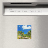 Tropical beach resort, Belize Magnet (In Situ (Geschirrspüler))