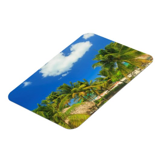 Tropical beach resort, Belize Magnet (Linke Seite)