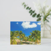 Tropical beach resort, Belize Postkarte (Stehend Vorderseite)