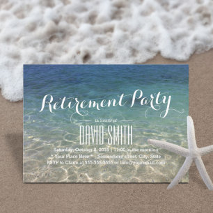 Tropical Beach Retirement Party Einladung