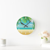 Tropical Beach Runde Wanduhr (Zuhause)