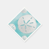 Tropical Beach Sand Dollar Türkisches Wasser Serviette (Ecke)