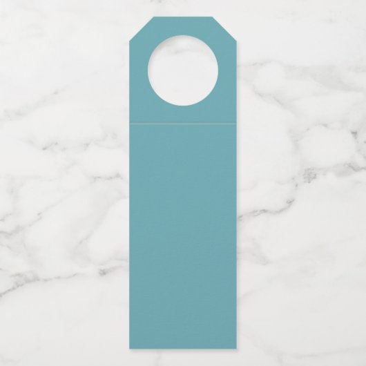 Tropical Beach Sand Heart Gastgeschenk Hochzeit Flaschenanhänger (Rückseite)