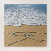 Tropical Beach Sand Hearts Puzzle (Vertikal)
