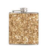 Tropical Beach Sand Imitate Glitzer Flask Flachmann (Vorderseite)