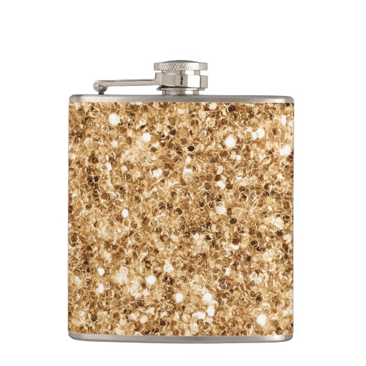 Tropical Beach Sand Imitate Glitzer Flask Flachmann (Vorderseite)