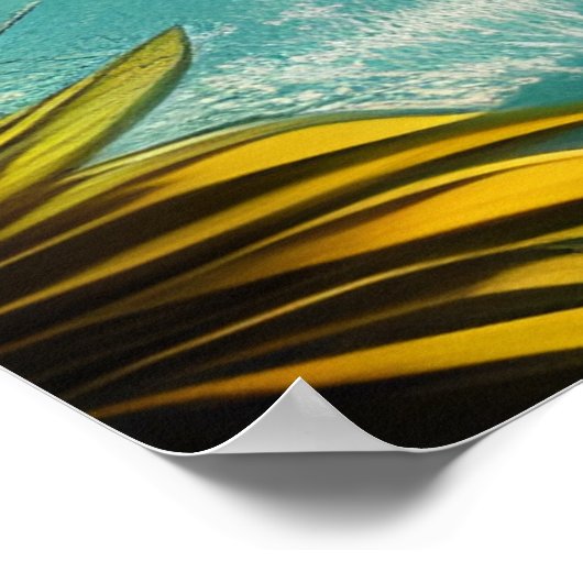 Tropical Beach Sand Ocean Palmen Poster (Ecke)