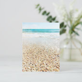 Tropical Beach Sand Ocean Waves Muscheln Florida Postkarte (Stehend Vorderseite)