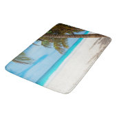 Tropical Beach, Sand, Ozean, Palmen Tree Fun Somme Badematte (Schrägansicht)