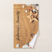 Tropical Beach Sand Seashells Custom Bath Handtuch Badhandtuch Set (Handtuch)