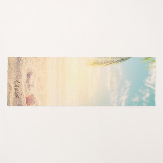 Tropical Beach, Sand, Seashells, Yogamatte (Vorderseite (Horizontal))