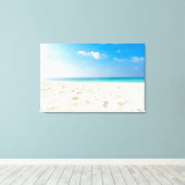 Tropical Beach Sand Sky & Summer Day Leinwanddruck (Insitu (Holzboden))