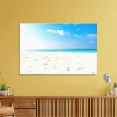 Tropical Beach Sand Sky & Summer Day Leinwanddruck (Insitu (Wohnzimmer))