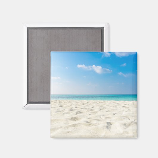 Tropical Beach Sand Sky & Summer Day Magnet (Vorderseite/Rückseite)