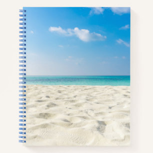 Tropical Beach Sand Sky & Summer Day Notizblock