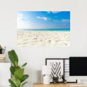 Tropical Beach Sand Sky & Summer Day Poster (Heimbüro)