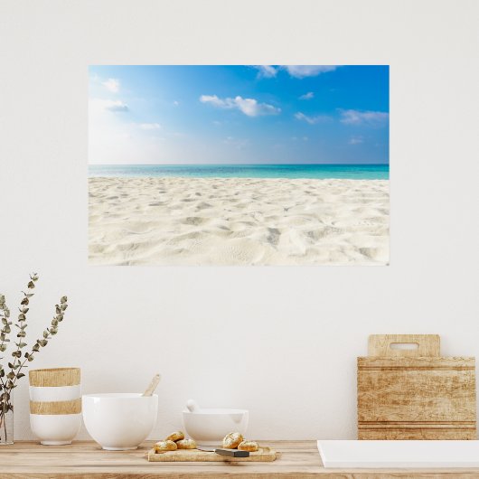 Tropical Beach Sand Sky & Summer Day Poster (Küche)