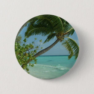 Tropical Beach Sand Sun Water Ocean Waves Surfen K Button