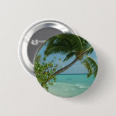 Tropical Beach Sand Sun Water Ocean Waves Surfen K Button (Vorne & Hinten)