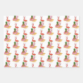 Tropical Beach Santa Christmas Flamingo Geschenkpapier Set (Vorderseite 2)