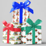 Tropical Beach Santa Christmas Flamingo Geschenkpapier Set<br><div class="desc">Dieses Design kann durch Auswahl der Option Design bearbeiten personalisiert werden. Sie können auch auf andere Gegenstände übertragen. Kontaktieren Sie mich unter colorflowcreations@gmail.com oder nutzen Sie die Chat-Option oben auf der Seite, wenn Sie dieses Design auf einem anderen Produkt haben möchten oder Hilfe benötigen. Sehen Sie mehr von meinen Designs...</div>