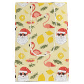 Tropical Beach & Santa Christmas im Juli Party Mittlere Geschenktüte (Rückseite)