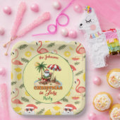 Tropical Beach & Santa Christmas im Juli Party Pappteller (Party)