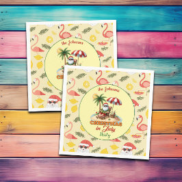 Tropical Beach & Santa Christmas im Juli Party Serviette