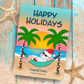 Tropical Beach Santa Hammock Weihnachten