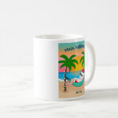 Tropical Beach Santa Mele Kalikimaka Weihnachten Kaffeetasse (VorderseiteRechts)
