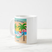 Tropical Beach Santa Mele Kalikimaka Weihnachten Kaffeetasse (Vorderseite Links)