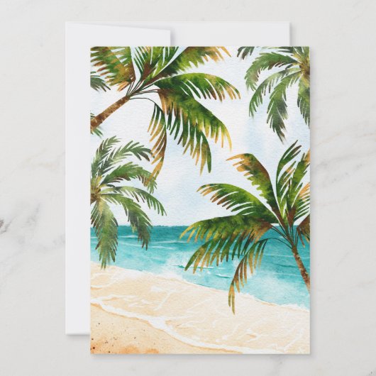 Tropical Beach Save the Date (Rückseite)