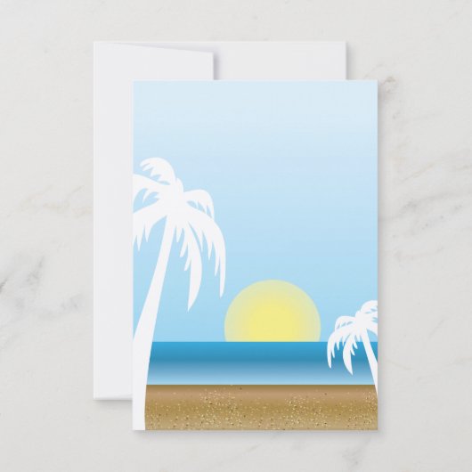 Tropical Beach Save the Date (Rückseite)