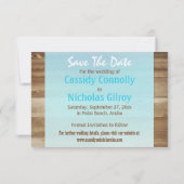 Tropical Beach Save the Date Card (Rückseite)