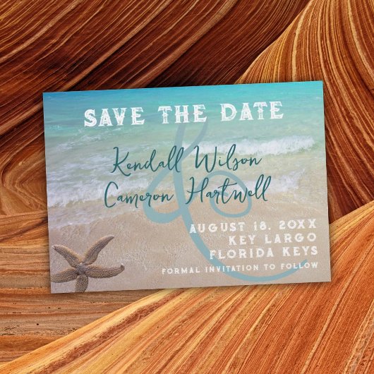 Tropical Beach Save the Date Einladung