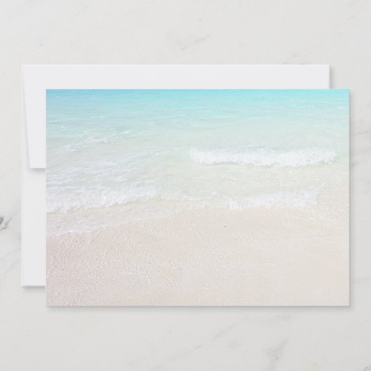 Tropical Beach Save the Date Einladung (Rückseite)