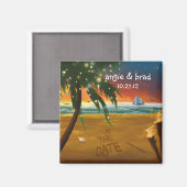 Tropical Beach Save the Date Magnet (Vorderseite/Rückseite)