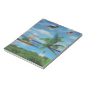 Tropical Beach Scene Art Print Notizblock (Rotiert)