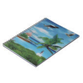 Tropical Beach Scene Art Print Notizblock (Linke Seite)